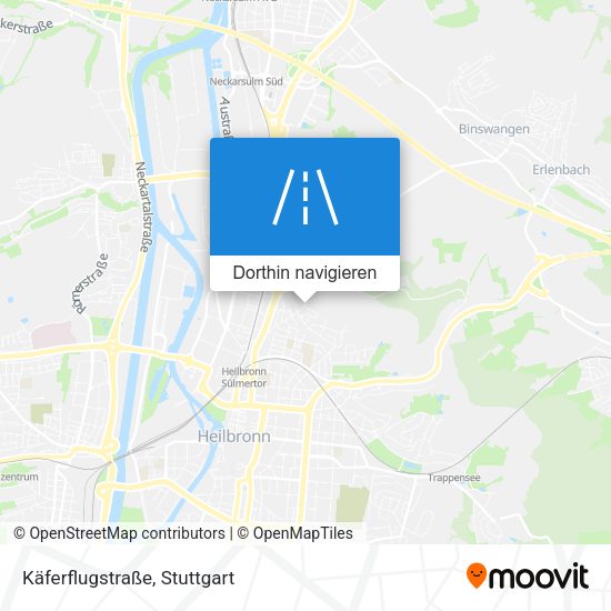 Käferflugstraße Karte