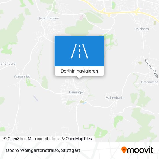 Obere Weingartenstraße Karte
