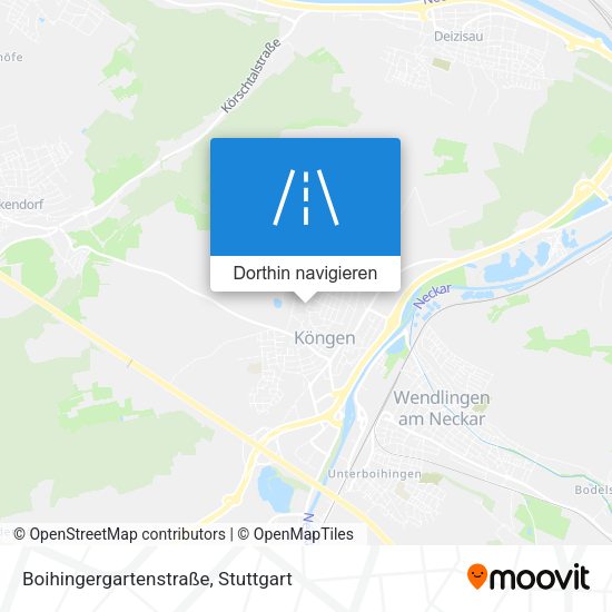 Boihingergartenstraße Karte