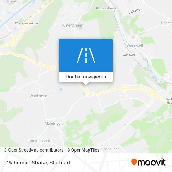 Mähringer Straße Karte