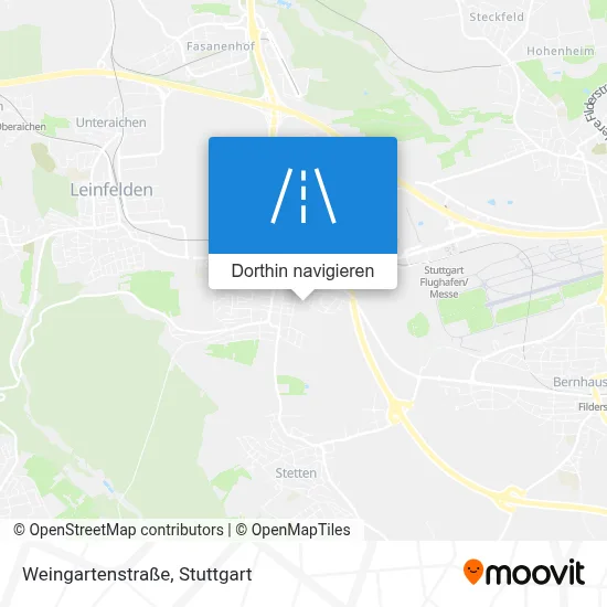 Weingartenstraße Karte