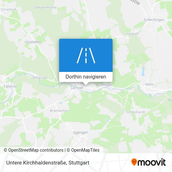 Untere Kirchhaldenstraße Karte