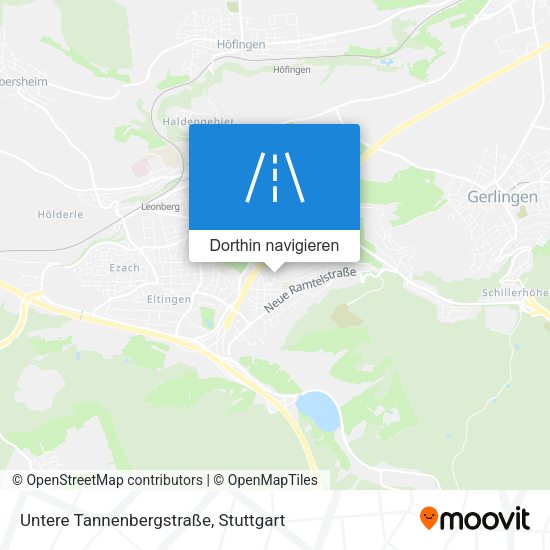 Untere Tannenbergstraße Karte