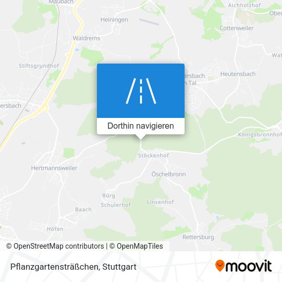Pflanzgartensträßchen Karte