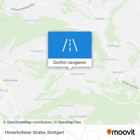 Hinterhofener Straße Karte