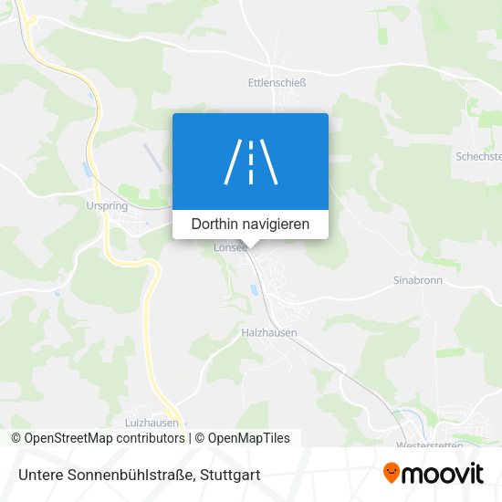 Untere Sonnenbühlstraße Karte