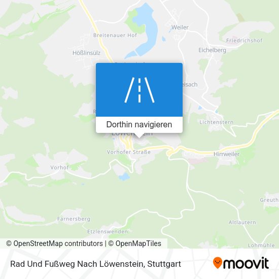 Rad Und Fußweg Nach Löwenstein Karte