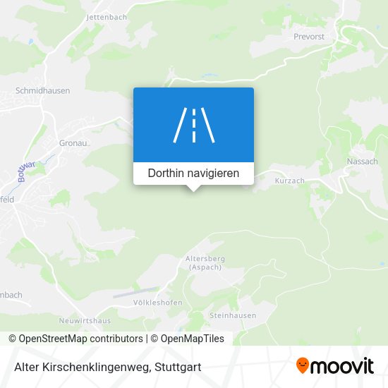 Alter Kirschenklingenweg Karte