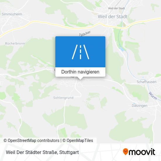 Weil Der Städter Straße Karte
