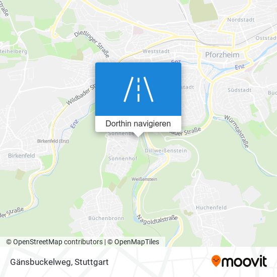 Gänsbuckelweg Karte