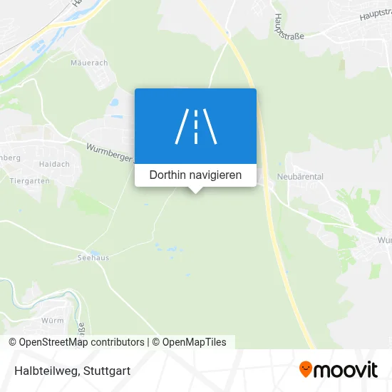Halbteilweg Karte
