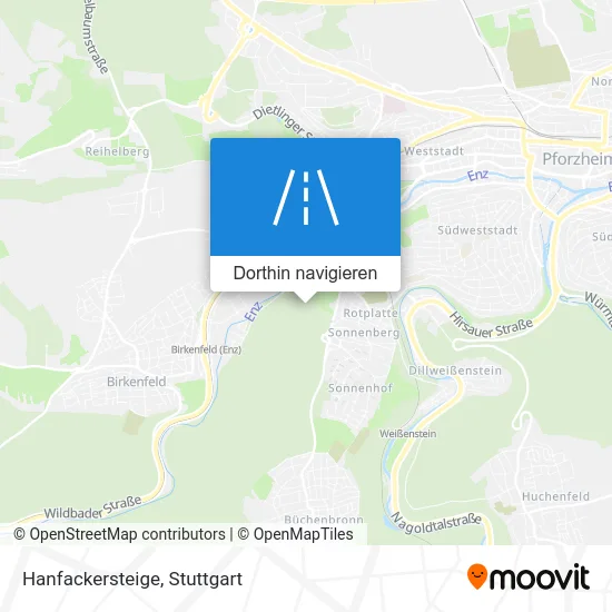 Hanfackersteige Karte