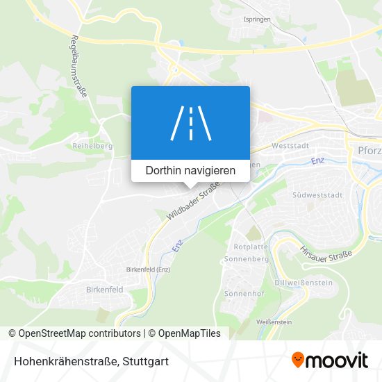 Hohenkrähenstraße Karte