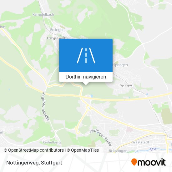 Nöttingerweg Karte