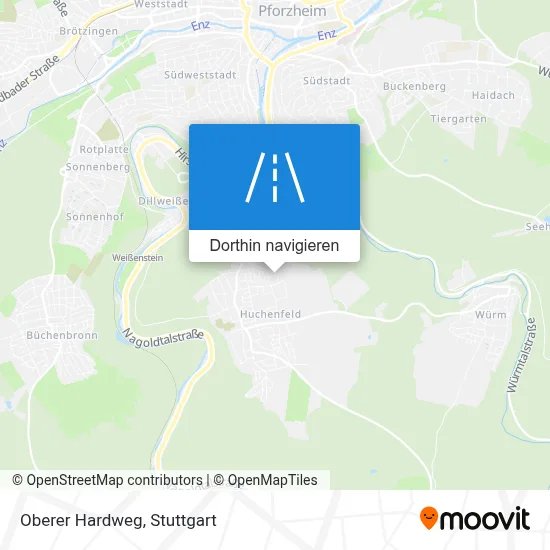 Oberer Hardweg Karte