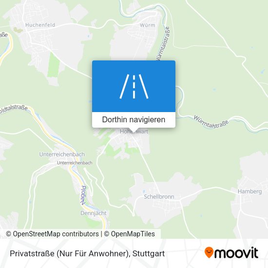 Privatstraße (Nur Für Anwohner) Karte