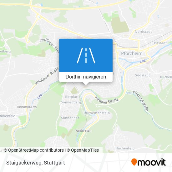 Staigäckerweg Karte