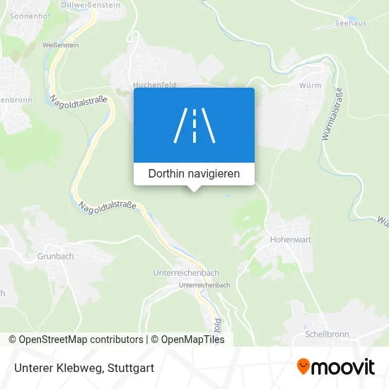 Unterer Klebweg Karte