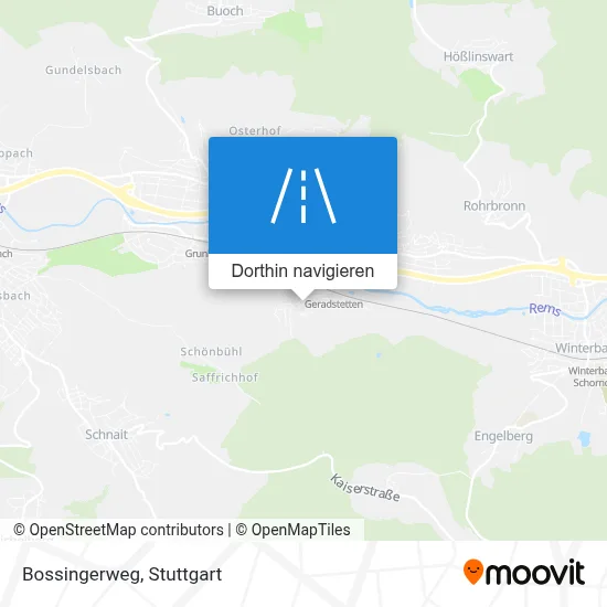 Bossingerweg Karte
