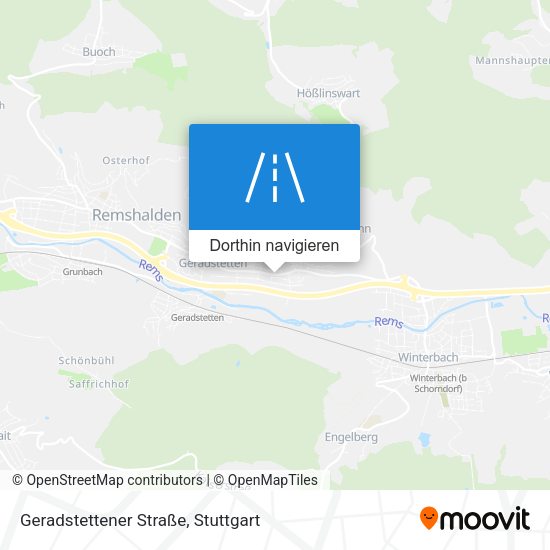 Geradstettener Straße Karte