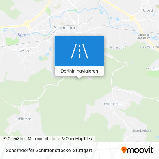 Schorndorfer Schlittenstrecke Karte