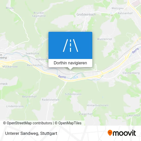 Unterer Sandweg Karte