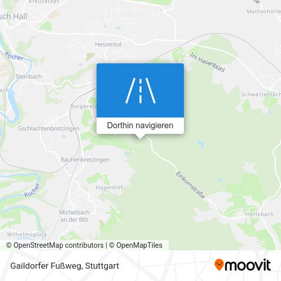 Gaildorfer Fußweg Karte