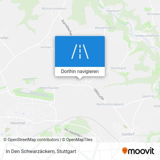 In Den Schwarzäckern Karte