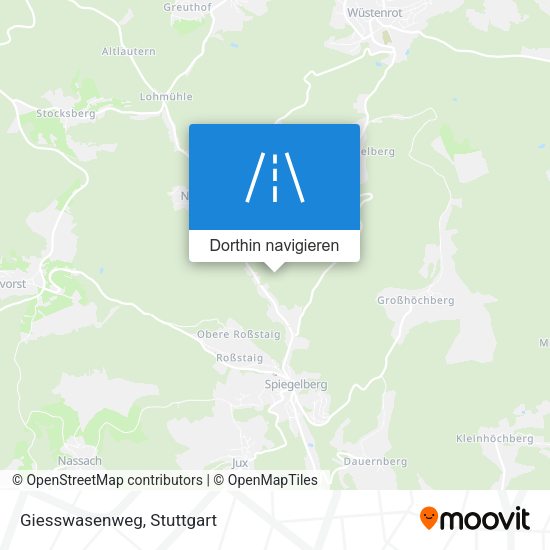 Giesswasenweg Karte