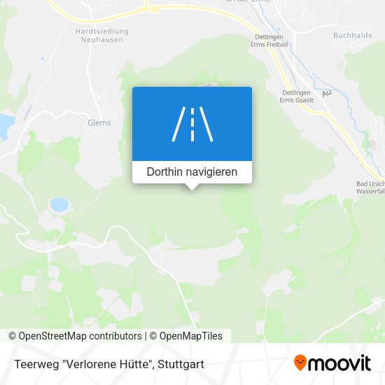 Teerweg "Verlorene Hütte" Karte