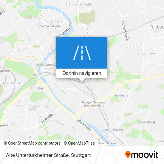 Alte Untertürkheimer Straße Karte