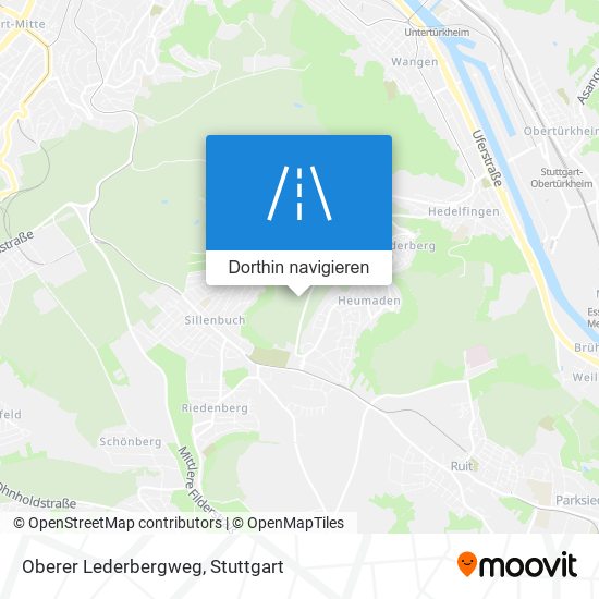 Oberer Lederbergweg Karte