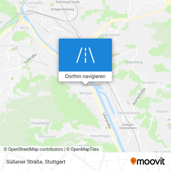 Süßener Straße Karte