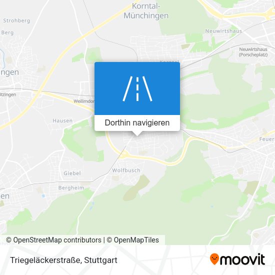Triegeläckerstraße Karte