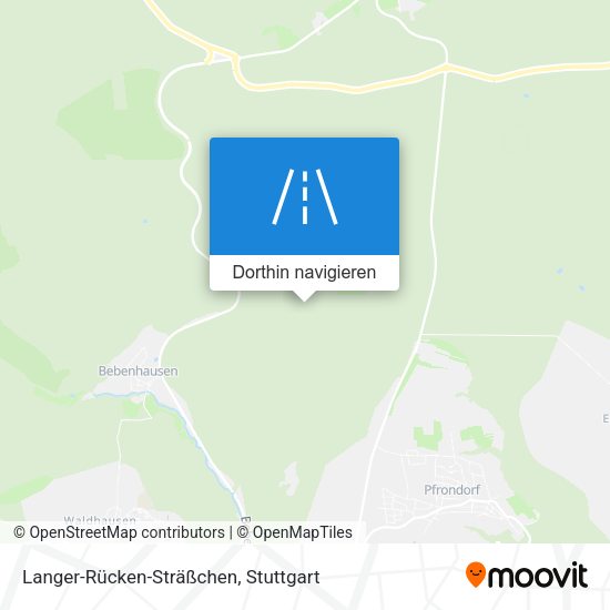 Langer-Rücken-Sträßchen Karte