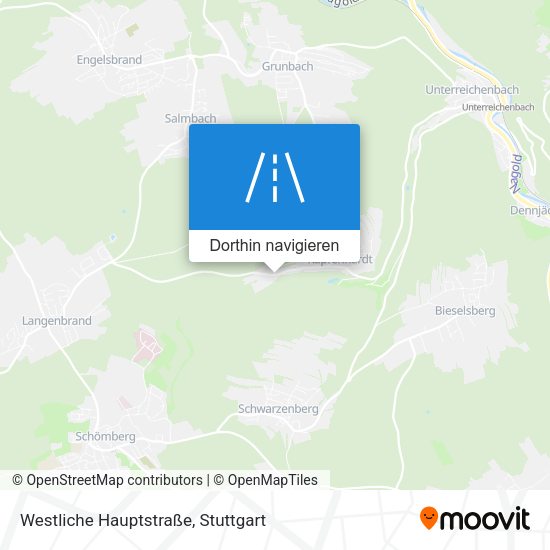 Westliche Hauptstraße Karte