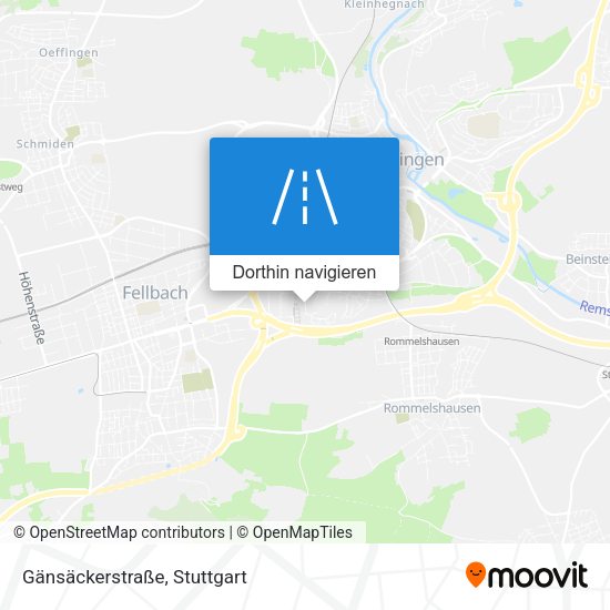 Gänsäckerstraße Karte