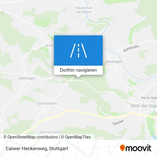 Calwer Heckenweg Karte