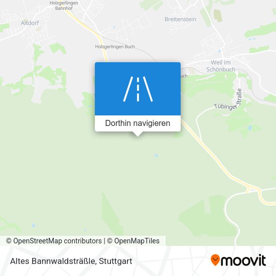 Altes Bannwaldsträßle Karte
