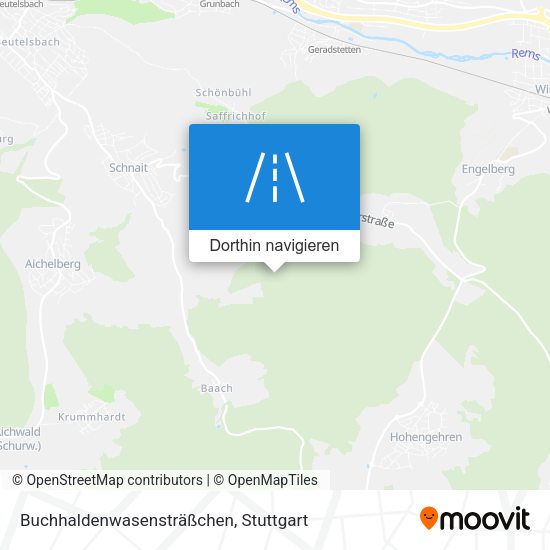 Buchhaldenwasensträßchen Karte