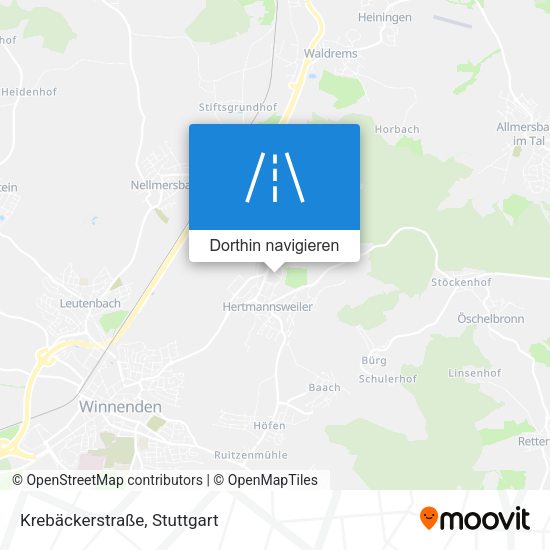 Krebäckerstraße Karte