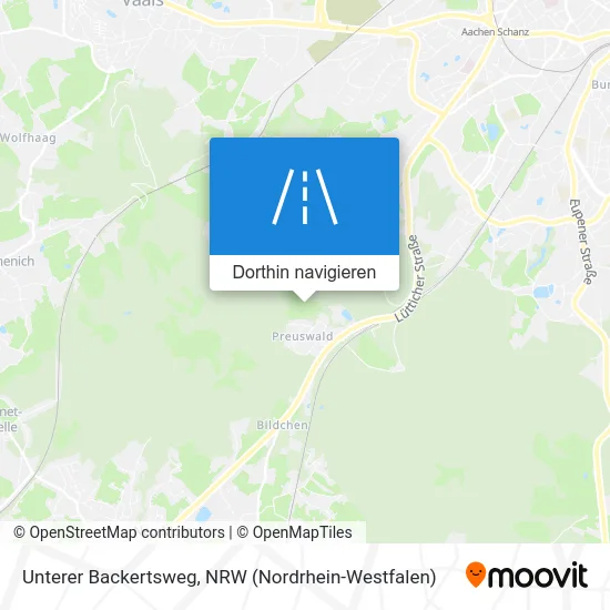 Unterer Backertsweg Karte