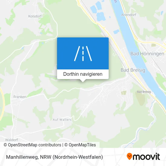 Manhillenweg Karte