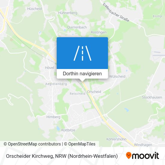 Orscheider Kirchweg Karte