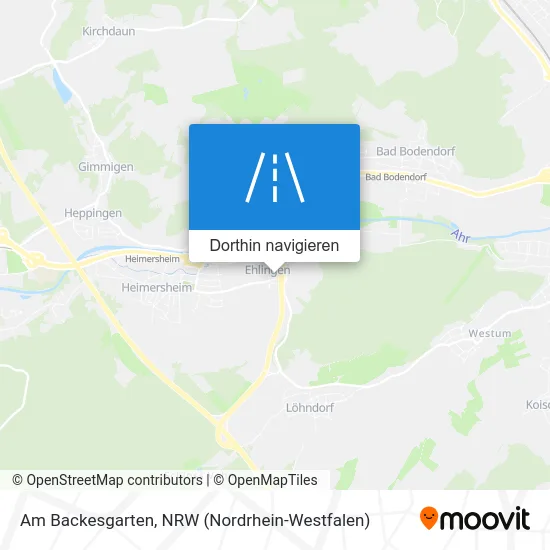 Am Backesgarten Karte