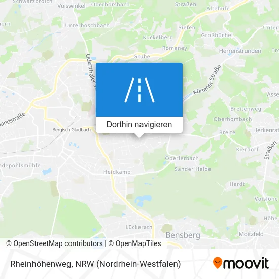 Rheinhöhenweg Karte