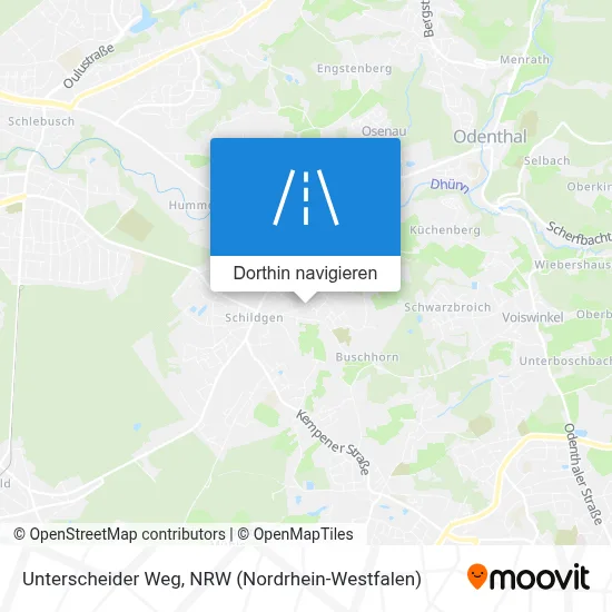 Unterscheider Weg Karte