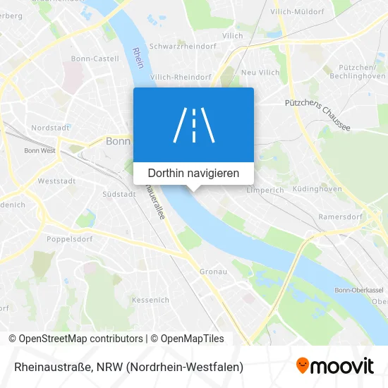 Rheinaustraße Karte