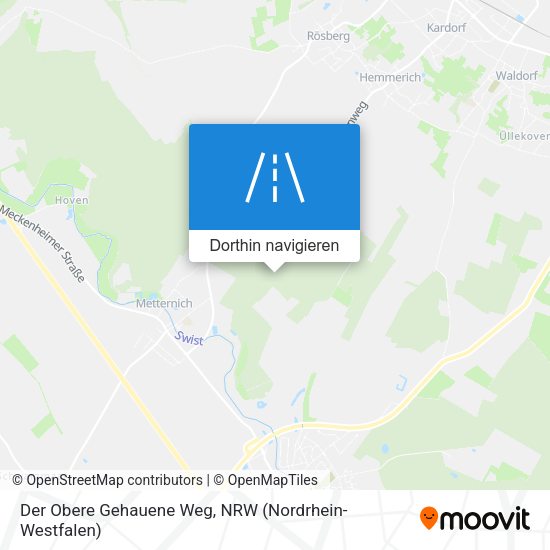 Der Obere Gehauene Weg Karte