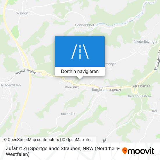 Zufahrt Zu Sportgelände Strauben Karte